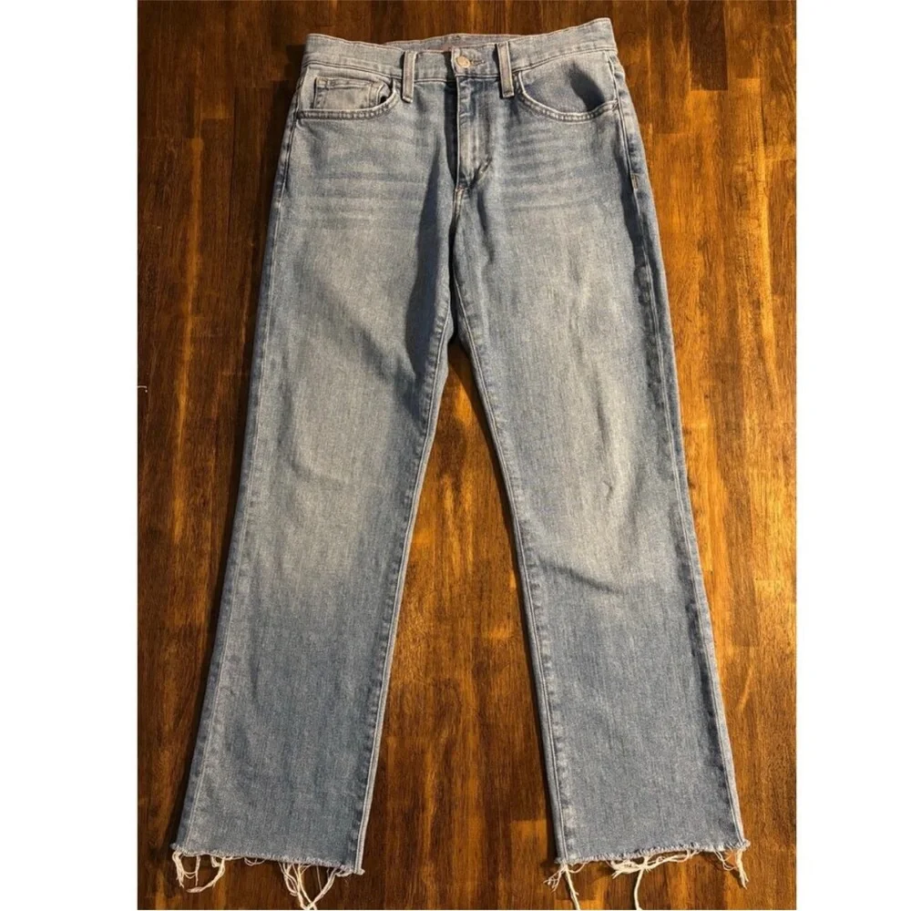 Joe’s Jeans Women’s 28 x 27 Straight‎ Crop Blue Cotton Denim Raw Hem